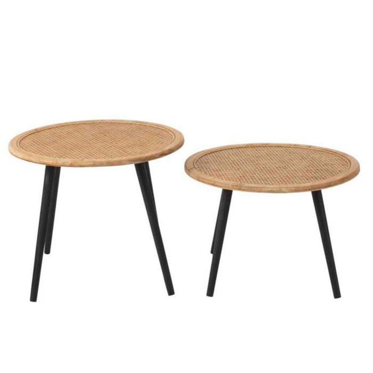 Paris Prix Lot de 2 Tables d'Appoint  Fernando  68cm Naturel