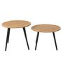 Voir la diapositive 2 : Paris Prix Lot de 2 Tables d'Appoint  Fernando  68cm Naturel