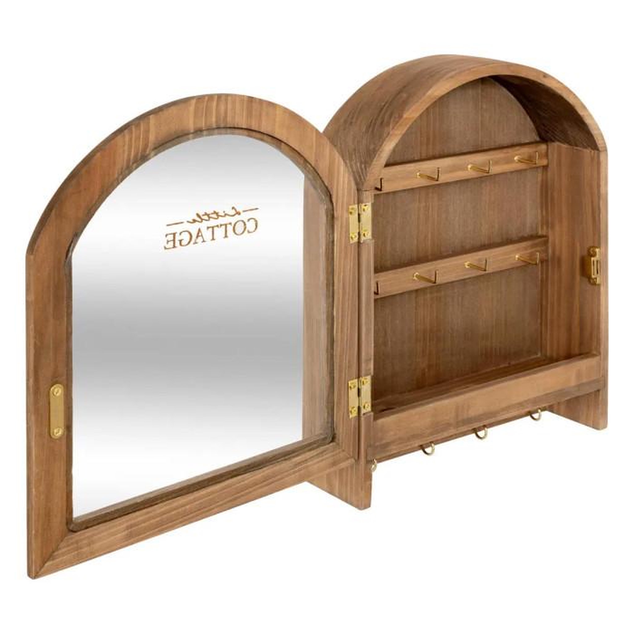 Voir la diapositive 3 : ATMOSPHERA Boîte à Clés en Bois  Roxie  28cm Marron