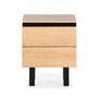 Voir la diapositive 4 : VS VENTA-STOCK Table de chevet Molina 2 tiroirs couleur chêne