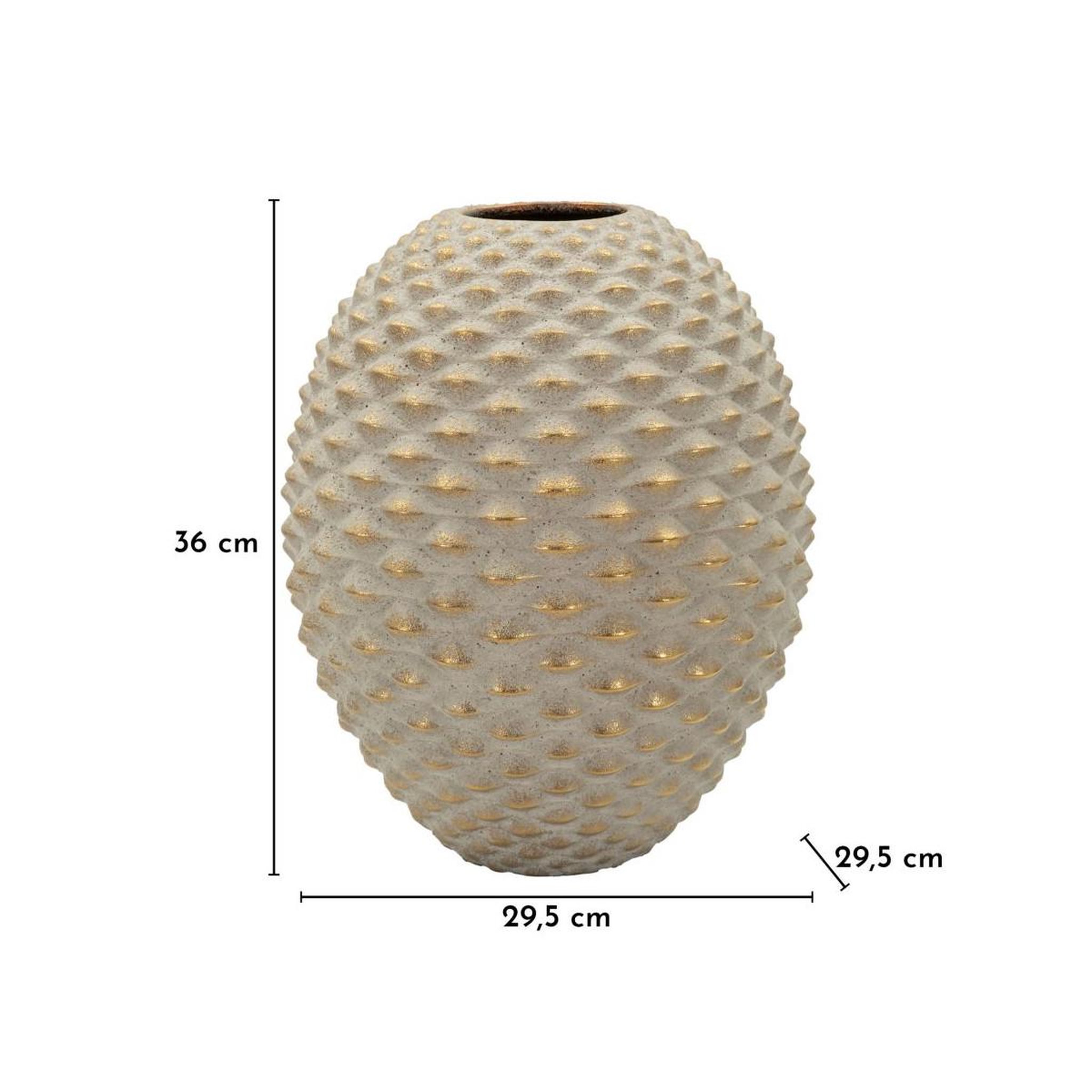 Voir la diapositive 4 : Paris Prix Vase design en céramique  pepipas  36cm gris & or