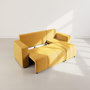 Voir la diapositive 3 : BEST MOBILIER Nicole - canapé d'angle réversible 4 places convertible avec coffre en tissu