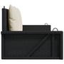 Voir la diapositive 5 : VIDAXL Balancelle avec coussins noir 119x56x48 cm resine tressee