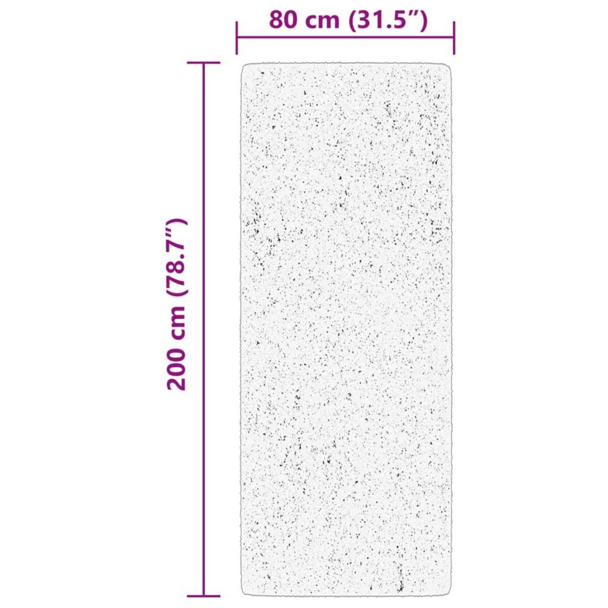 VIDAXL Tapis HUARTE a poils courts doux et lavable vert foret 80x200cm