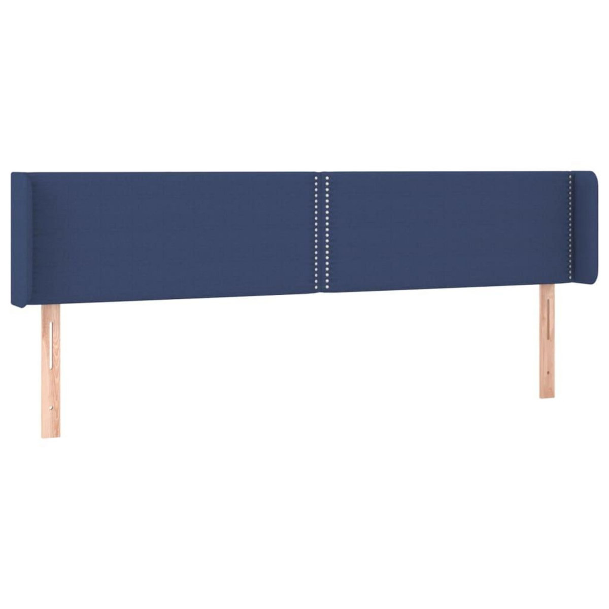 VIDAXL Tete de lit avec oreilles Bleu 203x16x78/88 cm Tissu