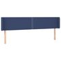 Voir la diapositive 2 : VIDAXL Tete de lit avec oreilles Bleu 203x16x78/88 cm Tissu