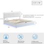 Voir la diapositive 3 : MERAX Lit coffre rembourré 180x200 cm coloris blanc led tissu