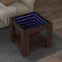 Voir la diapositive 1 : VIDAXL Table basse avec LED chene marron 53x53x45 cm bois d'ingenierie