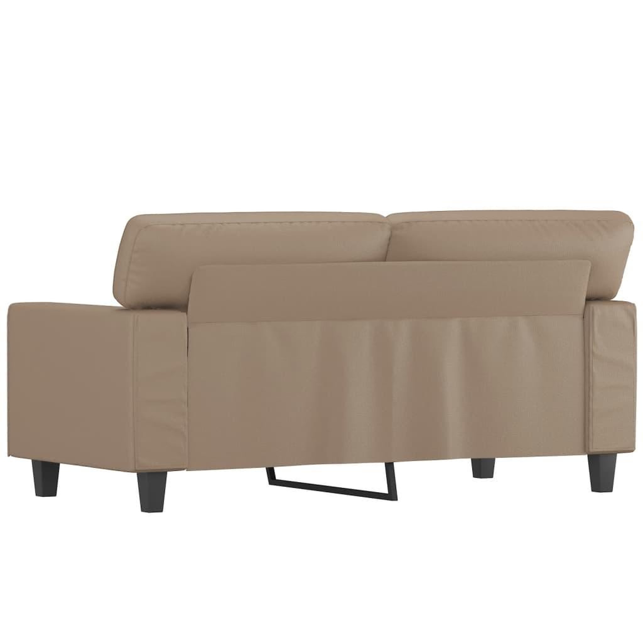 Voir la diapositive 5 : VIDAXL Canape a 2 places Cappuccino 120 cm Similicuir