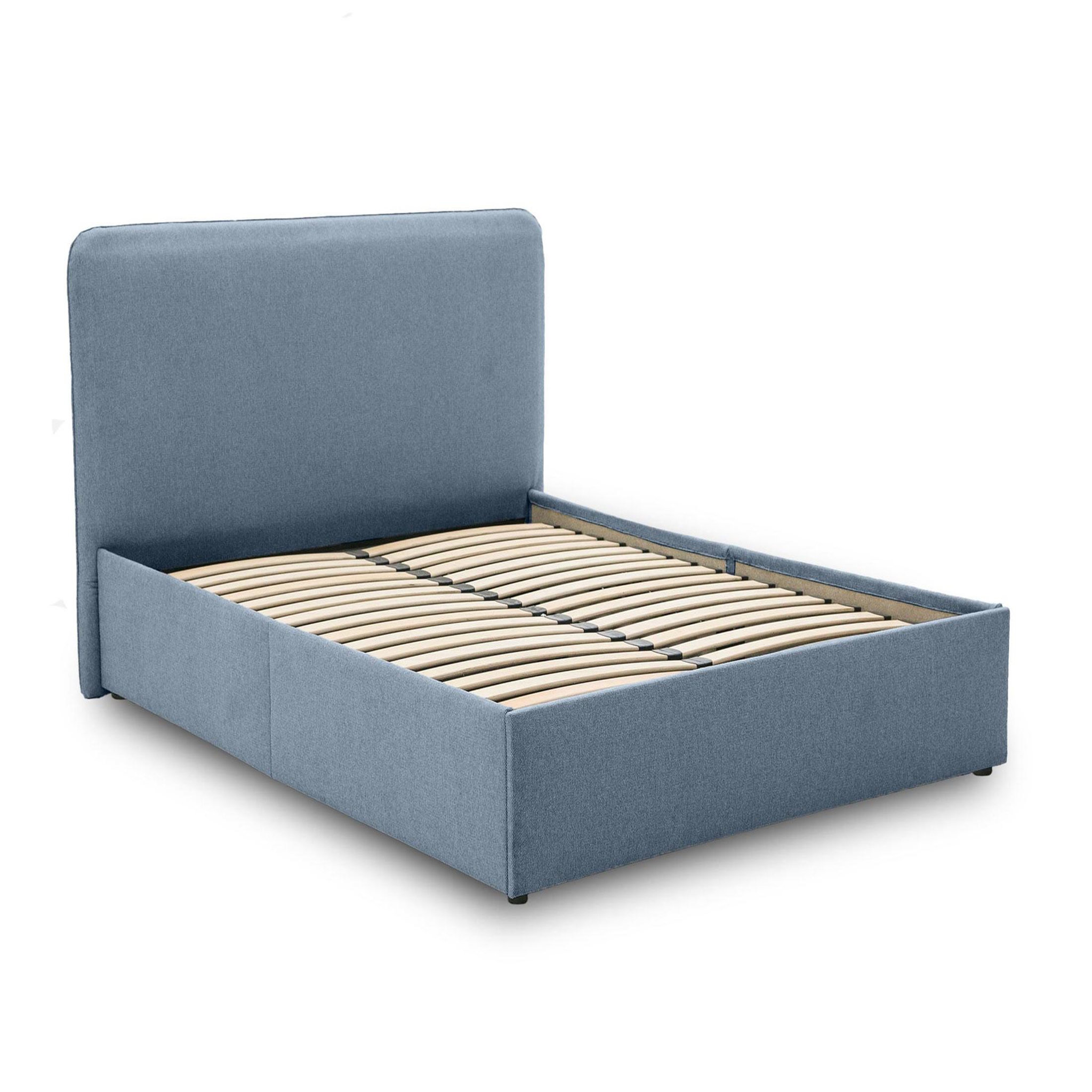 Voir la diapositive 6 : BEST MOBILIER Goyave - lit coffre - 140x190 - en tissu - sommier inclus