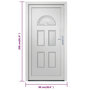 Voir la diapositive 6 : VIDAXL Porte d'entree Blanc 98x208 cm PVC