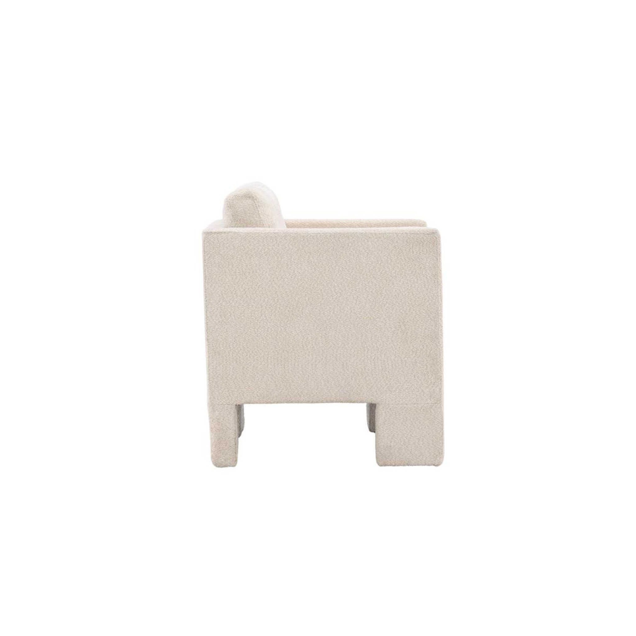 Voir la diapositive 4 : Paris Prix Fauteuil design bouclette  ragusa  87cm blanc