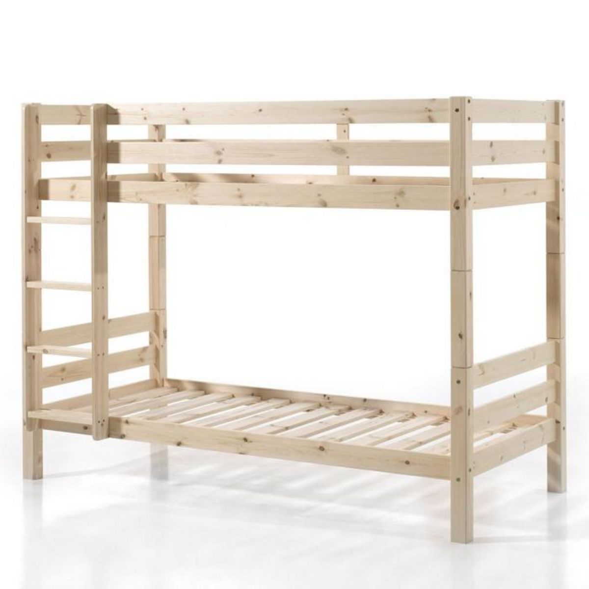 Paris Prix Pack - Lit Superposé Enfant & 2 Tiroirs  Pino  90x200cm Naturel