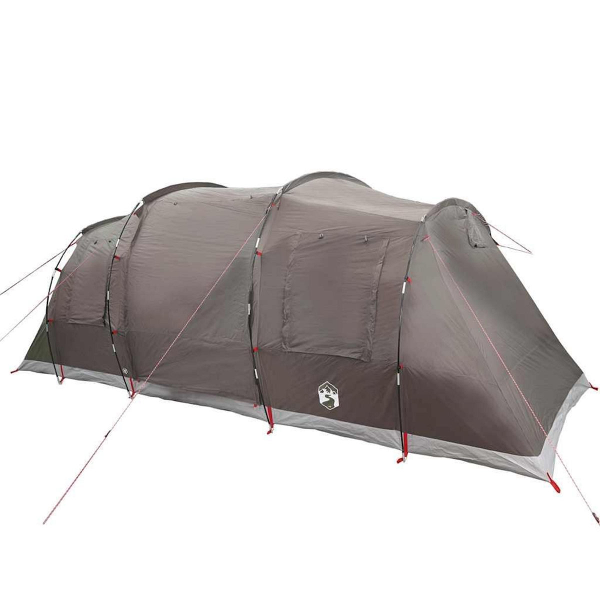 VIDAXL Tente familiale tunnel 6 personnes marron impermeable