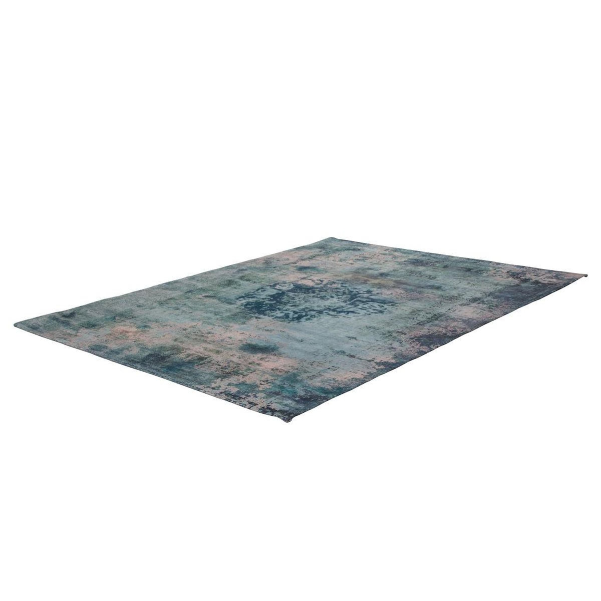 Paris Prix Tapis Rétro à Poils Courts  Vintage  Bleu Pétrole