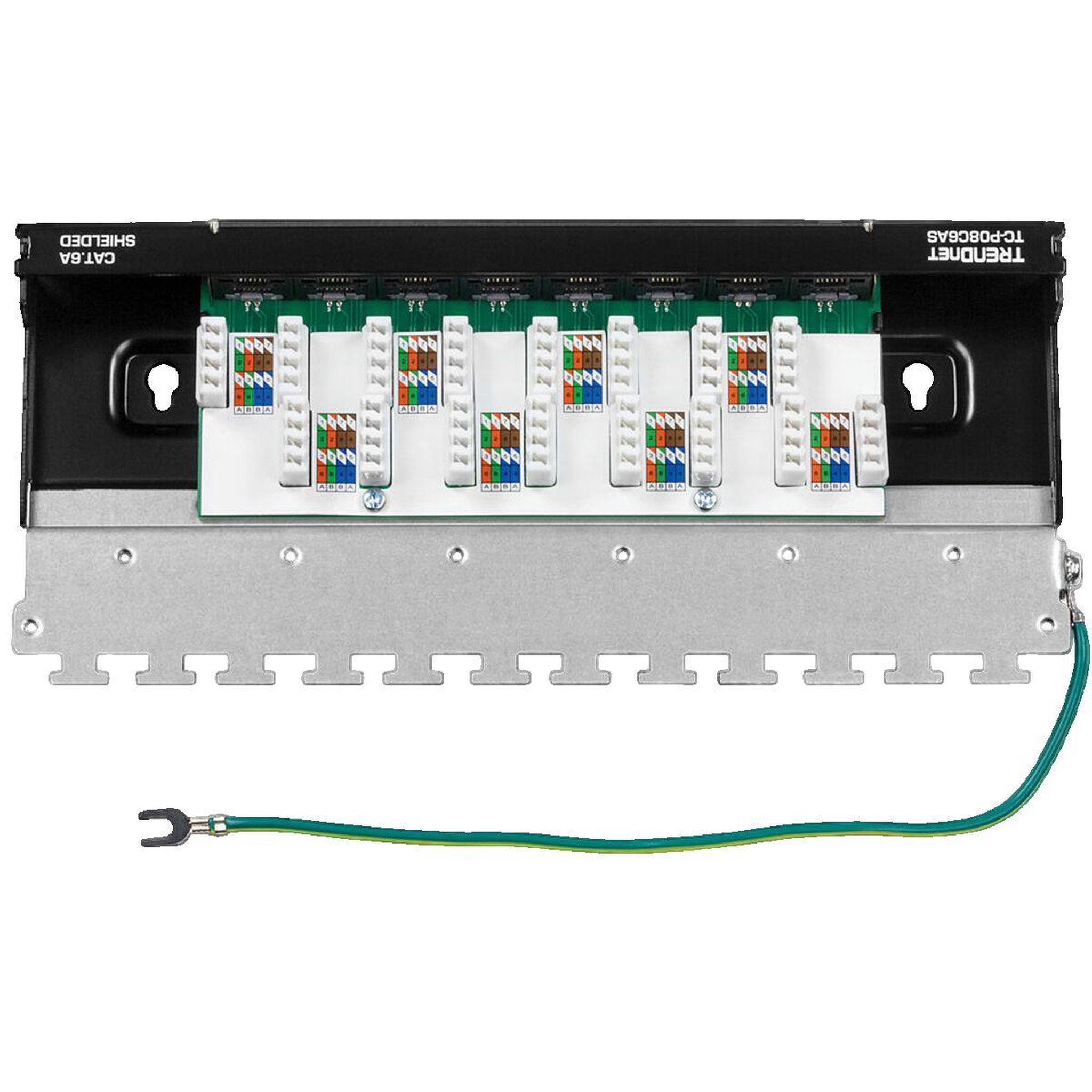 Voir la diapositive 2 : Trendnet Panneau de brassage Trendnet TC-P08C6AS 8 ports UTP Cat6a
