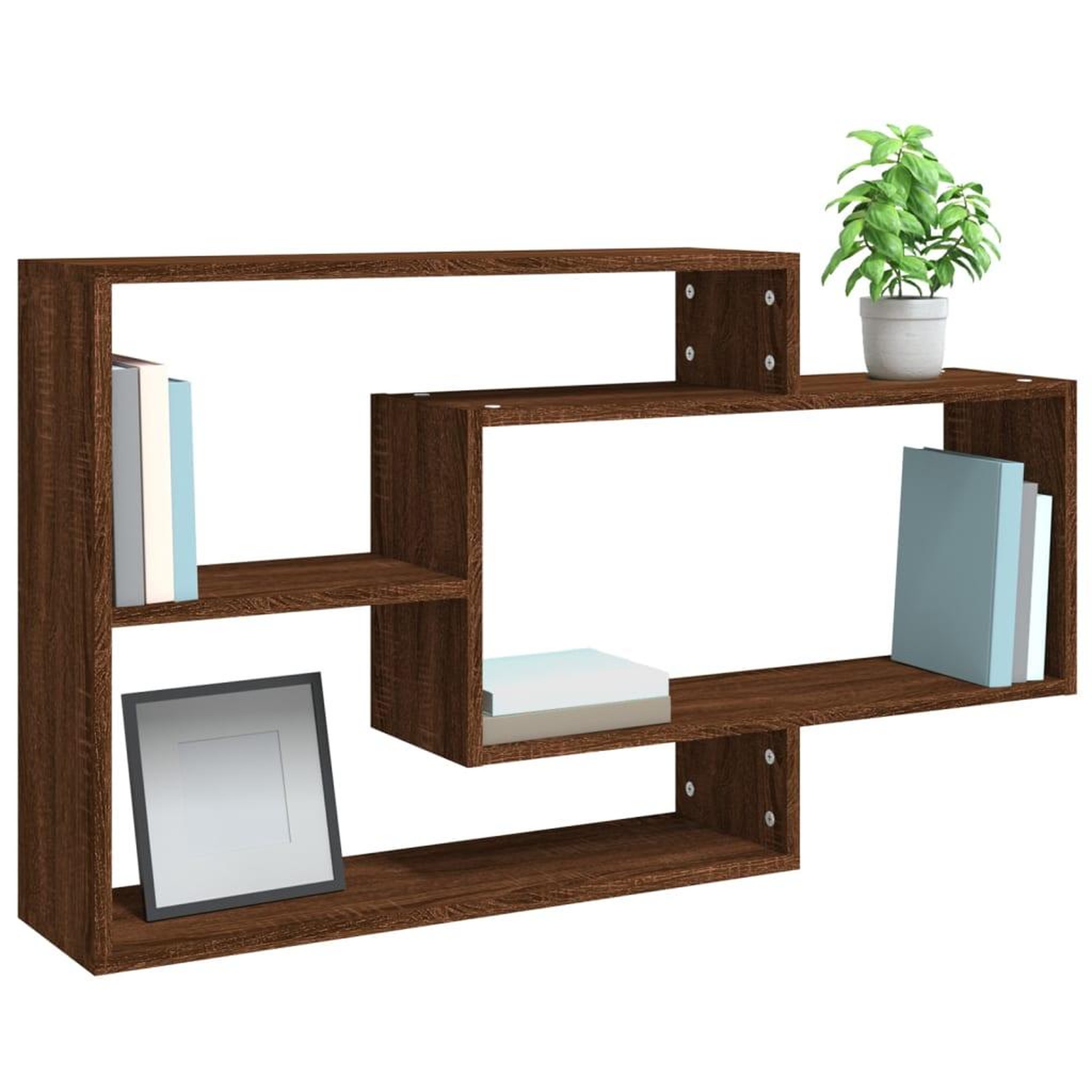 Voir la diapositive 5 : VIDAXL Etagere murale Chene marron 104x20x58,5 cm Bois d'ingenierie