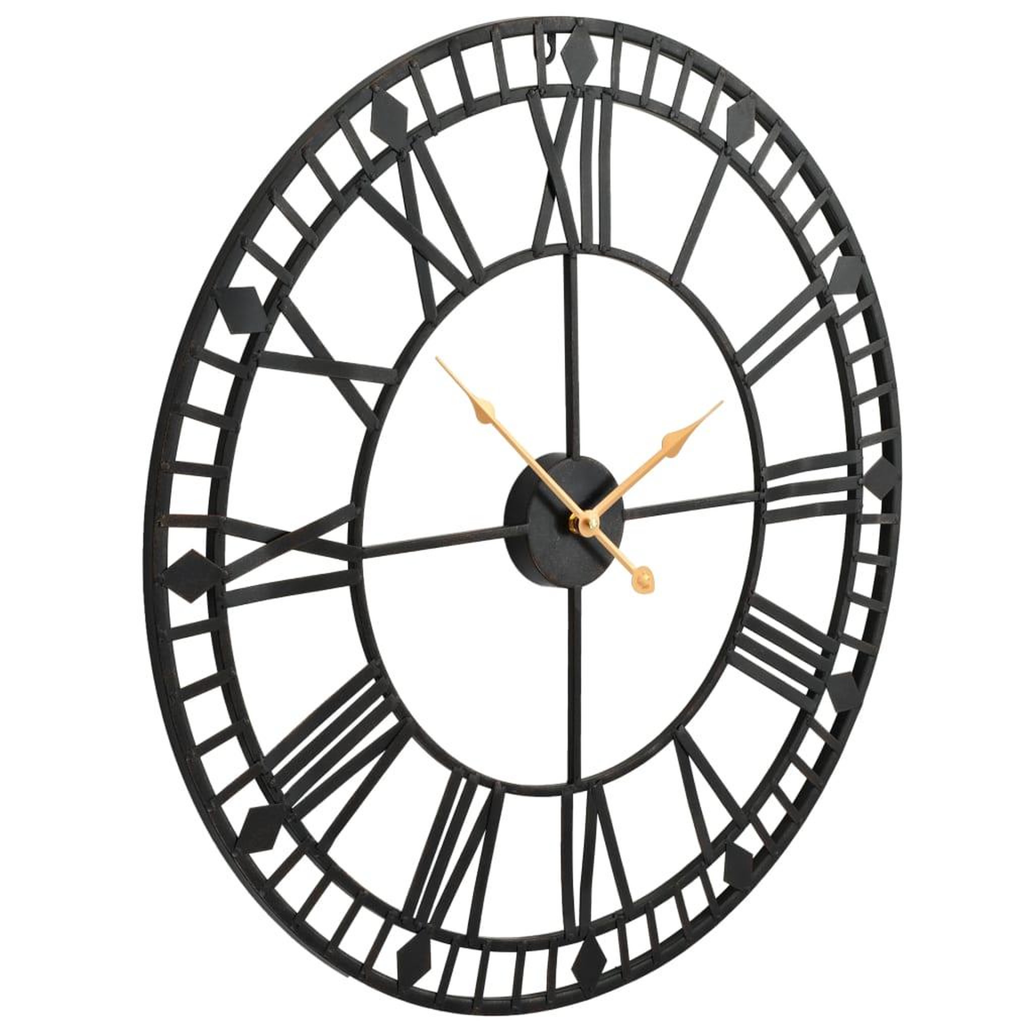 Voir la diapositive 3 : VIDAXL Horloge murale vintage avec mouvement a quartz metal 60 cm xxl