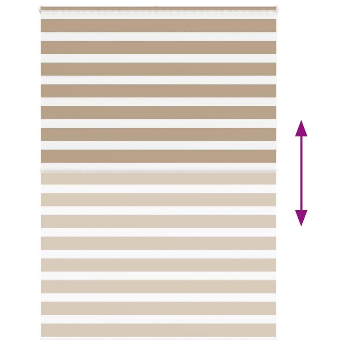 VIDAXL Store zebre marron sable largeur du tissu 155,9cm polyester