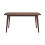 Voir la diapositive 6 : MAISON PAVANE Table rectangulaire 6 personnes en bois foncé 150 cm-Oman