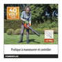 Voir la diapositive 6 : DUAL POWER Souffleur batterie 40 Volts vitesse 200km
