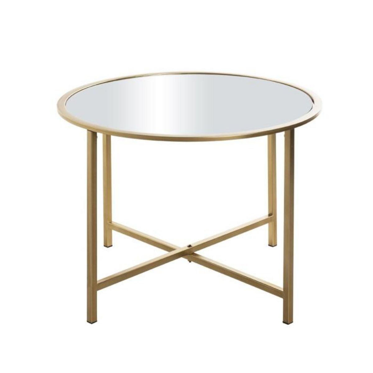 Paris Prix Table d'Appoint Design  Miroir  60cm Or