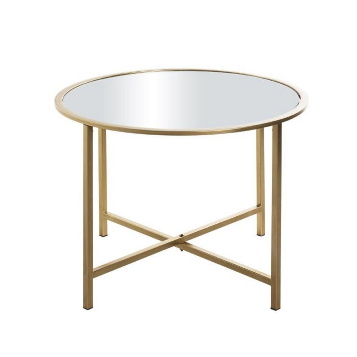 Paris Prix Table d'Appoint Design  Miroir  60cm Or