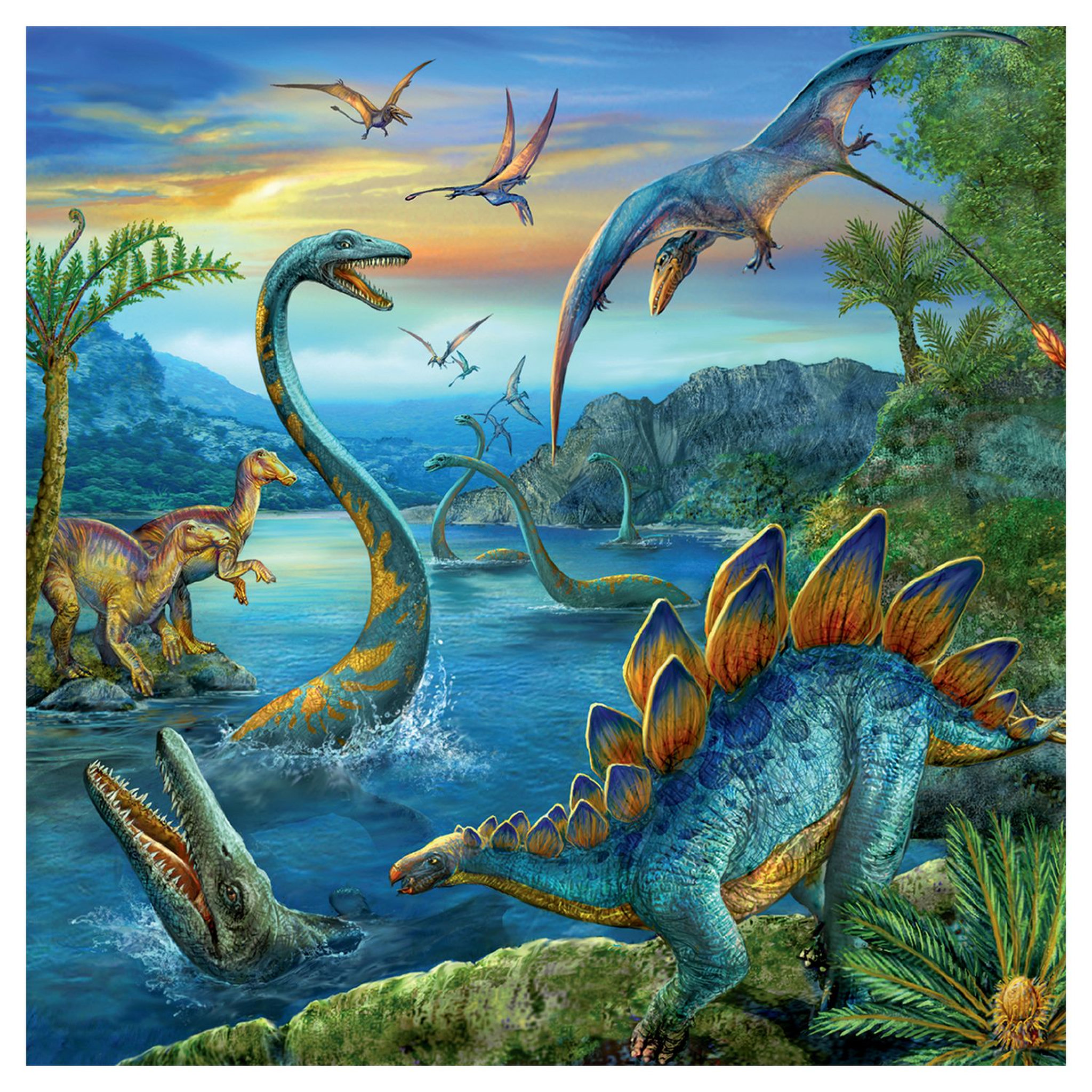 Voir la diapositive 2 : RAVENSBURGER Puzzles 3x49 pièces Fascination des Dinosaures