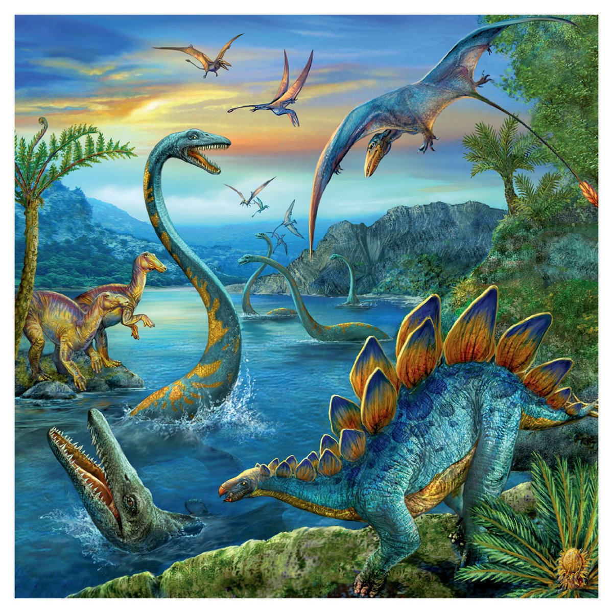 RAVENSBURGER Puzzles 3x49 pièces Fascination des Dinosaures