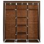 Voir la diapositive 4 : VIDAXL Armoire avec compartiments et barres Marron 150x45x175 cm Tissu