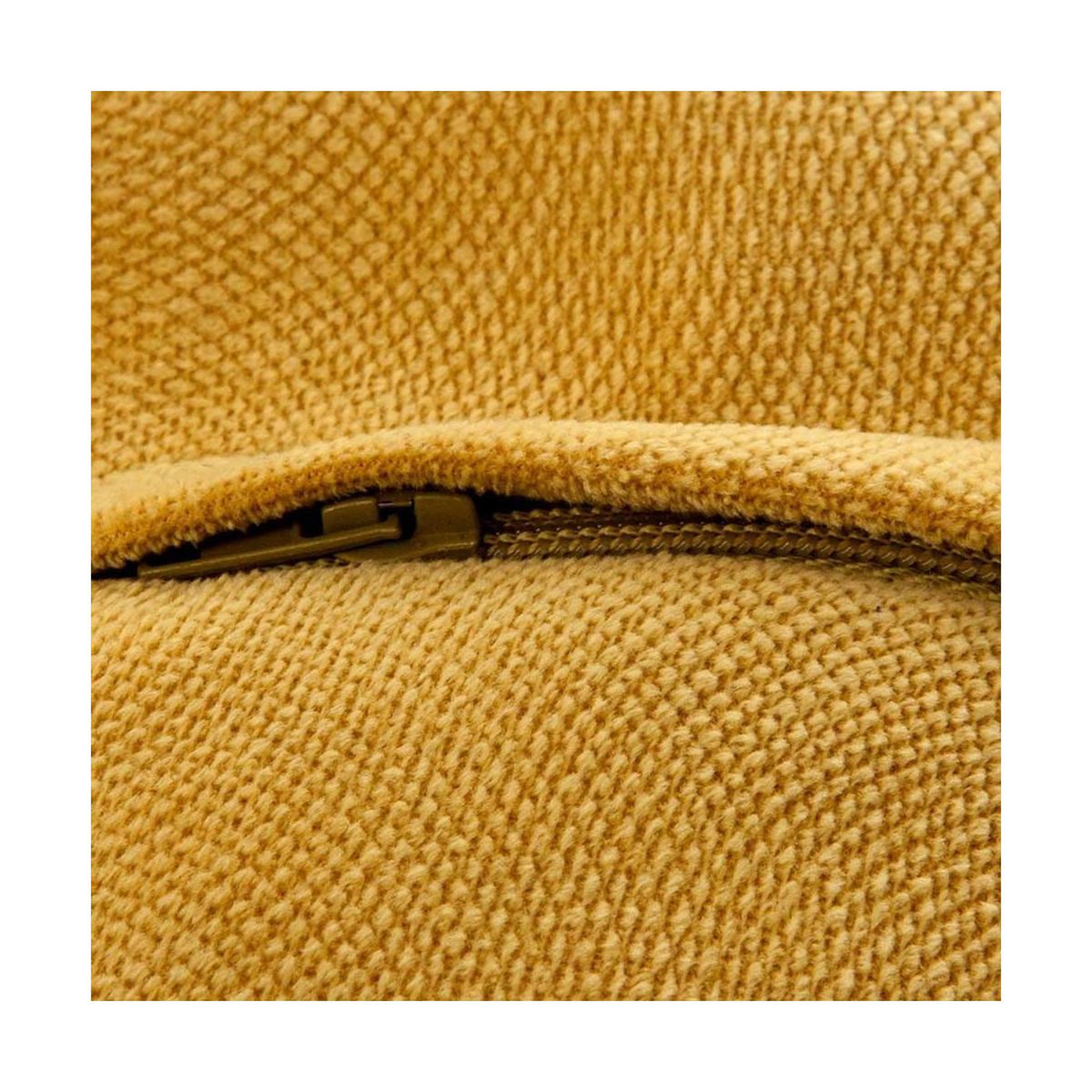 Voir la diapositive 3 : ATMOSPHERA Coussin déco déhoussable  lilou  55x55cm ocre