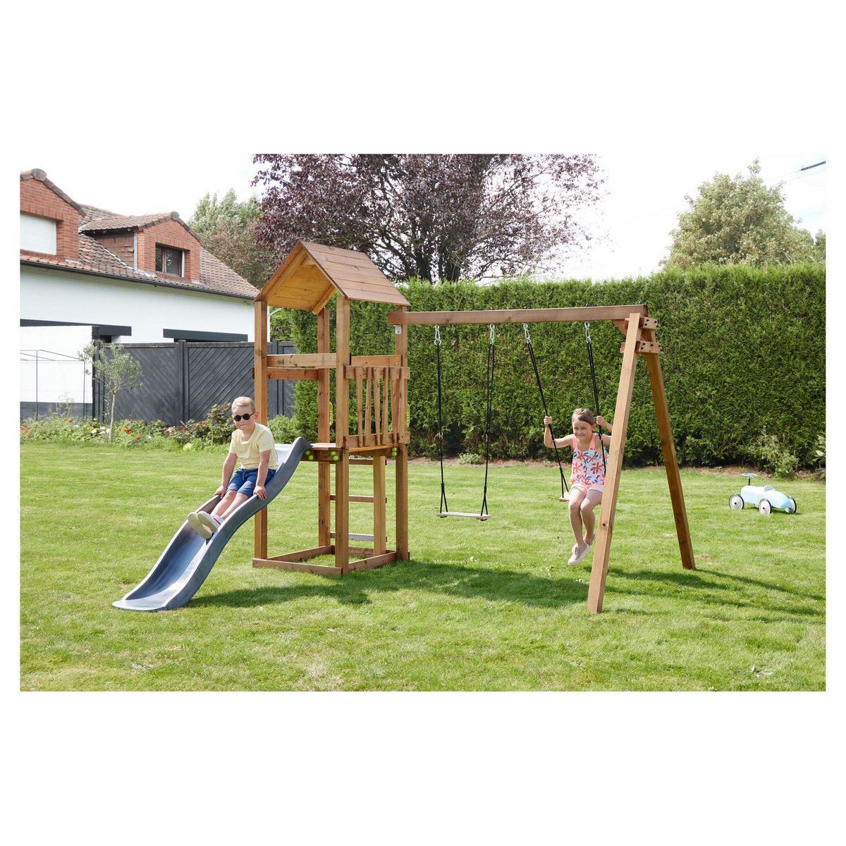 Soulet Aire de jeux avec toboggan - Bois - H2,36m - NOUMEA