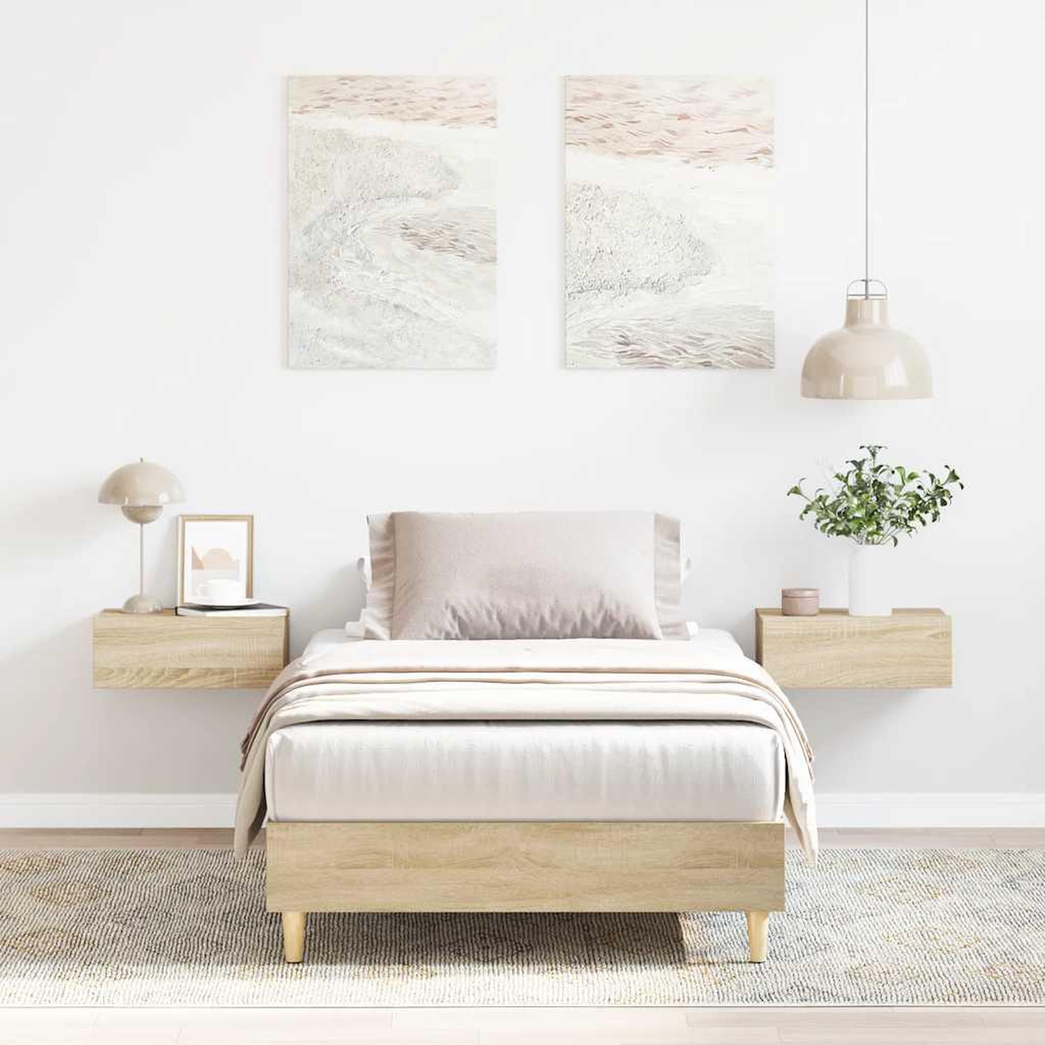 VIDAXL Cadre de lit sans matelas chene sonoma 90x200 cm