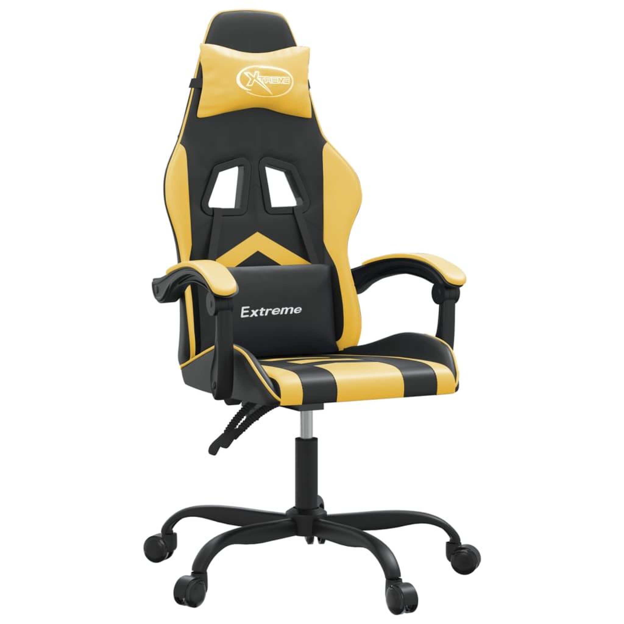 Voir la diapositive 2 : VIDAXL Chaise de jeu Noir et dore Similicuir