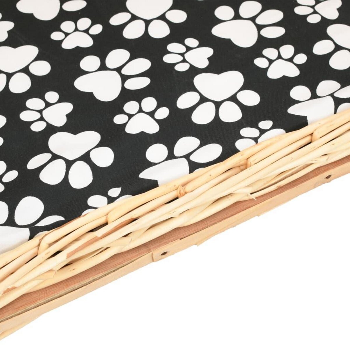 VIDAXL Panier pour chiens avec coussin 50x33x30 cm Saule naturel