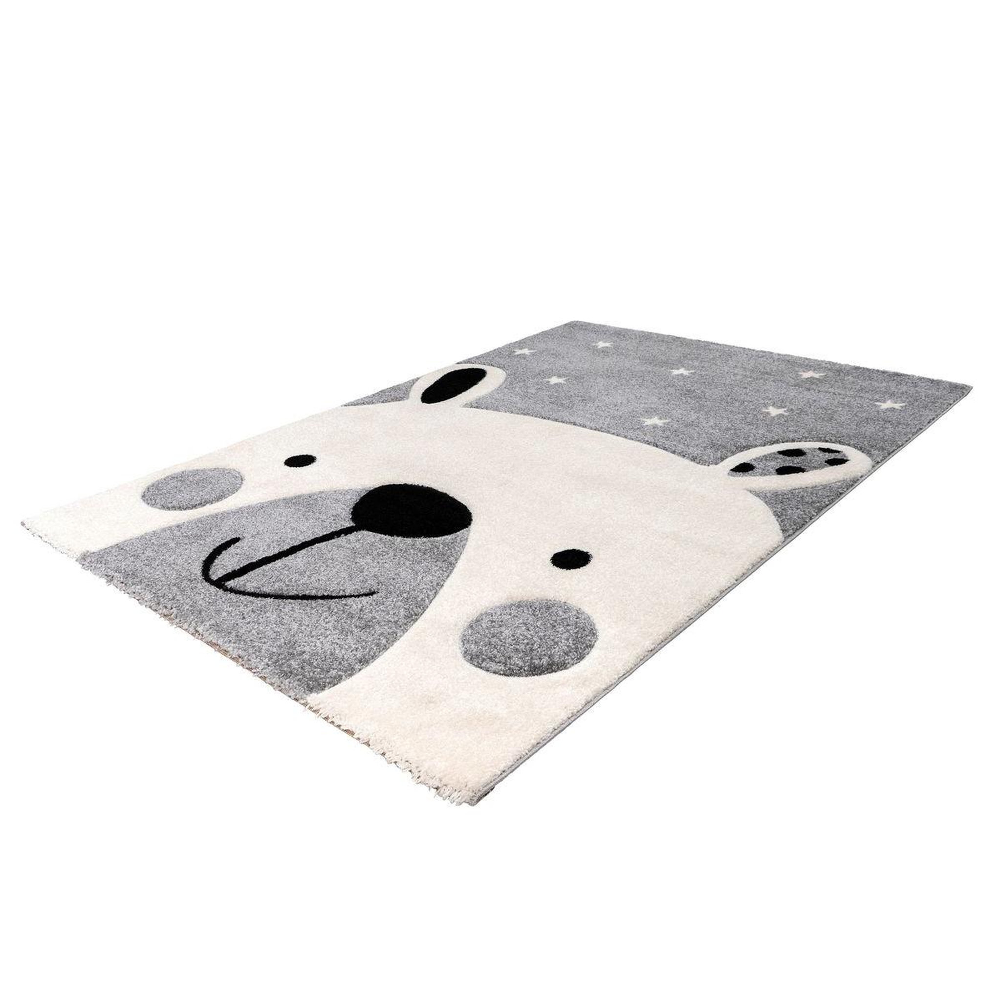 Voir la diapositive 4 : Paris Prix Tapis de Chambre Enfant Ours  Leonora  Argent