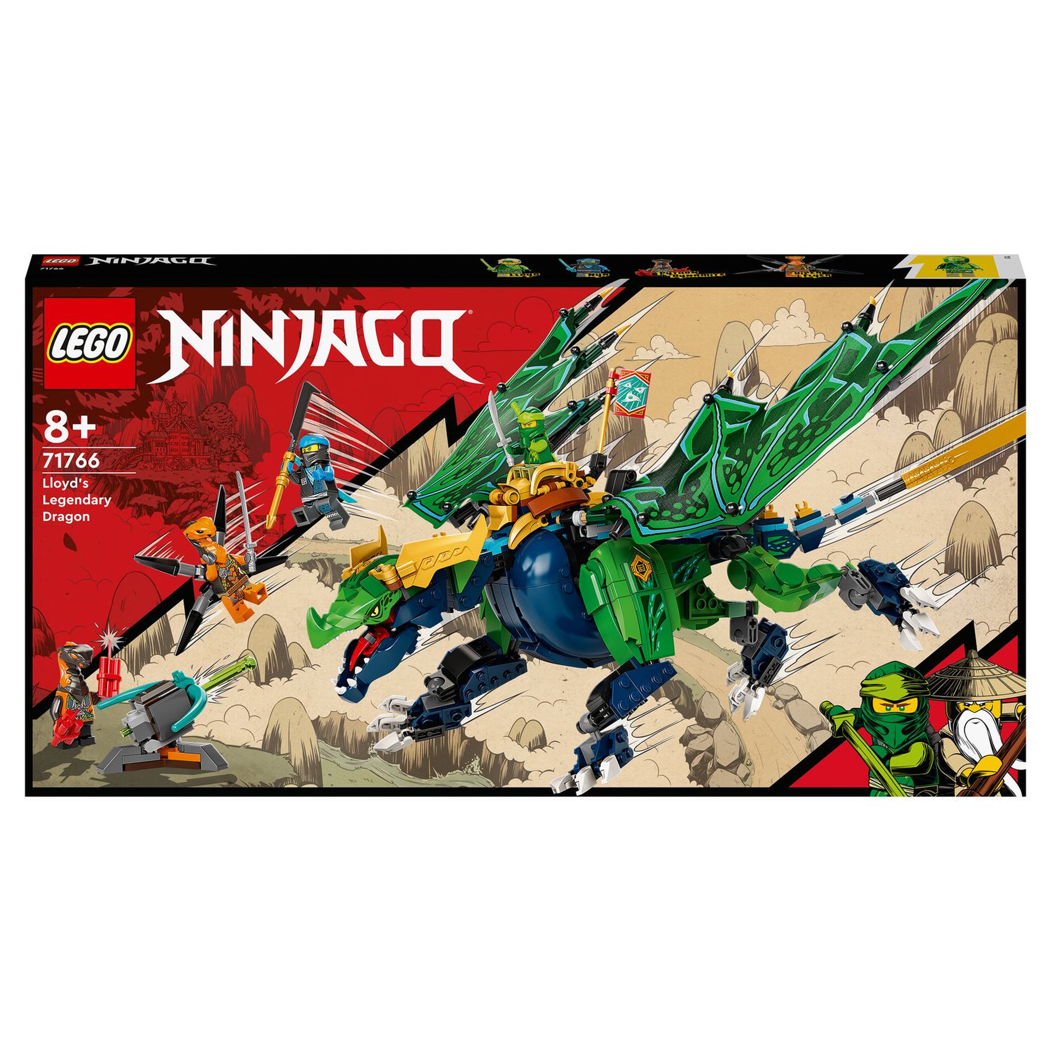 Voir la diapositive 1 : LEGO Ninjago 71766 - Le dragon légendaire de Lloyd, Jouet pour Filles et Garçons +8 Ans avec Figurines Serpent Vipère et Python avec bannière de mission à collectionner