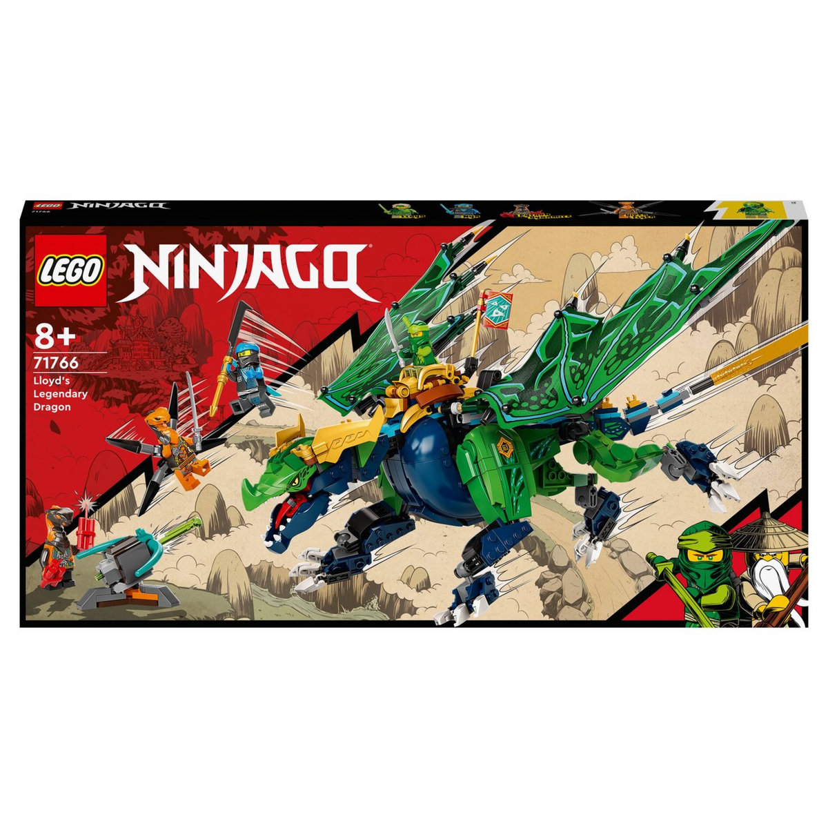 LEGO Ninjago 71766 - Le dragon légendaire de Lloyd, Jouet pour Filles et Garçons +8 Ans avec Figurines Serpent Vipère et Python avec bannière de mission à collectionner