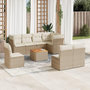 Voir la diapositive 1 : VIDAXL Salon de jardin avec coussins 9 pcs beige resine tressee