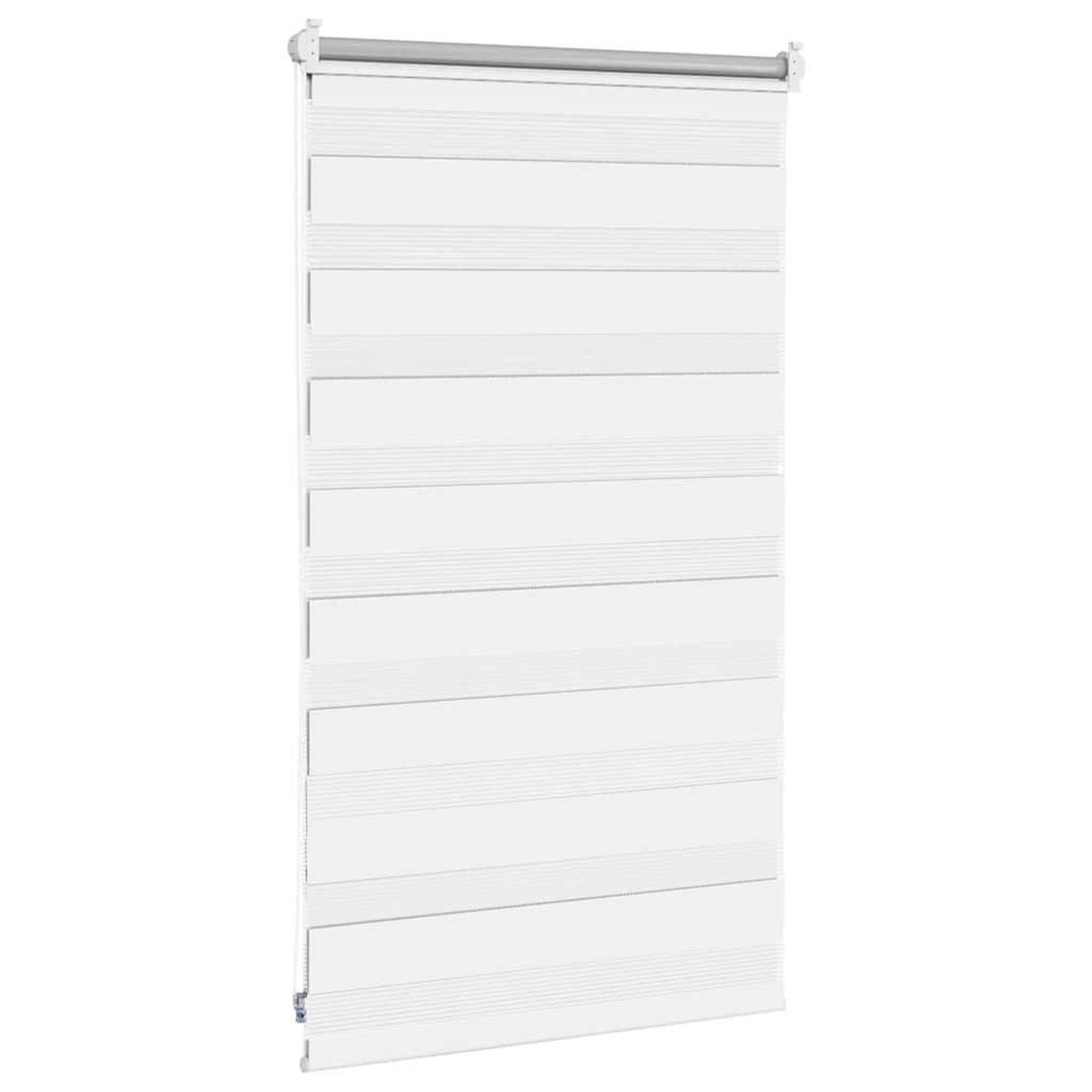 Voir la diapositive 4 : VIDAXL Store venitien zebre 50,9 x 100 cm, largeur du tissu 46,7 cm, blanc