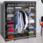 Voir la diapositive 2 : ID MARKET Armoire de rangement penderie pliable vêtements en tissu NEW-YORK dressing XXL