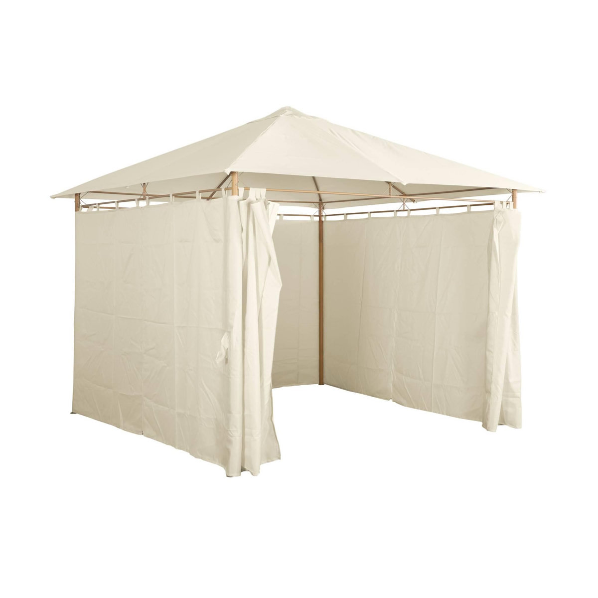 SWEEEK Tonnelle 3x3 m - Elusa - Pergola avec rideaux, tente de jardin, barnum