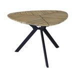 Proloisirs Table fixe - BOTANIA - Acier - Plateau triangulaire en Acacia FSC 110 x 110 cm