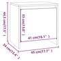 Voir la diapositive 6 : VIDAXL Tables de chevet 2 pcs blanc 45x34x44,5 cm bois d'ingenierie