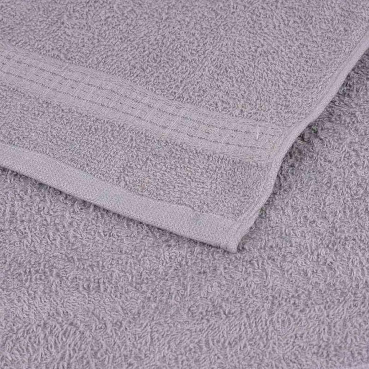 VIDAXL Serviettes de bain 10 pcs gris 100x150 cm 360 g m² 100% coton