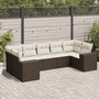 Voir la diapositive 1 : VIDAXL Salon de jardin avec coussins 7 pcs marron resine tressee