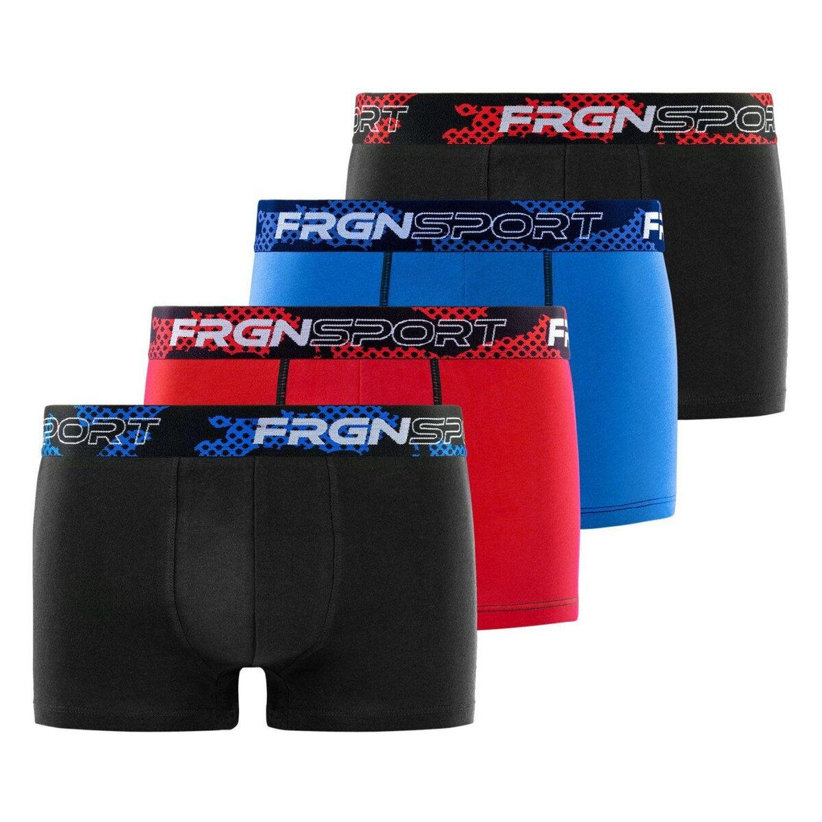 FREEGUN Lot de 4 boxers garçon en coton Dynamic Tom
