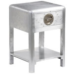 VIDAXL Table de coin avec 1 tiroir vintage Style d'aviation