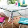 Voir la diapositive 2 : Paris Prix Nappe Cristal  Garden  140x240cm Transparent & Gris