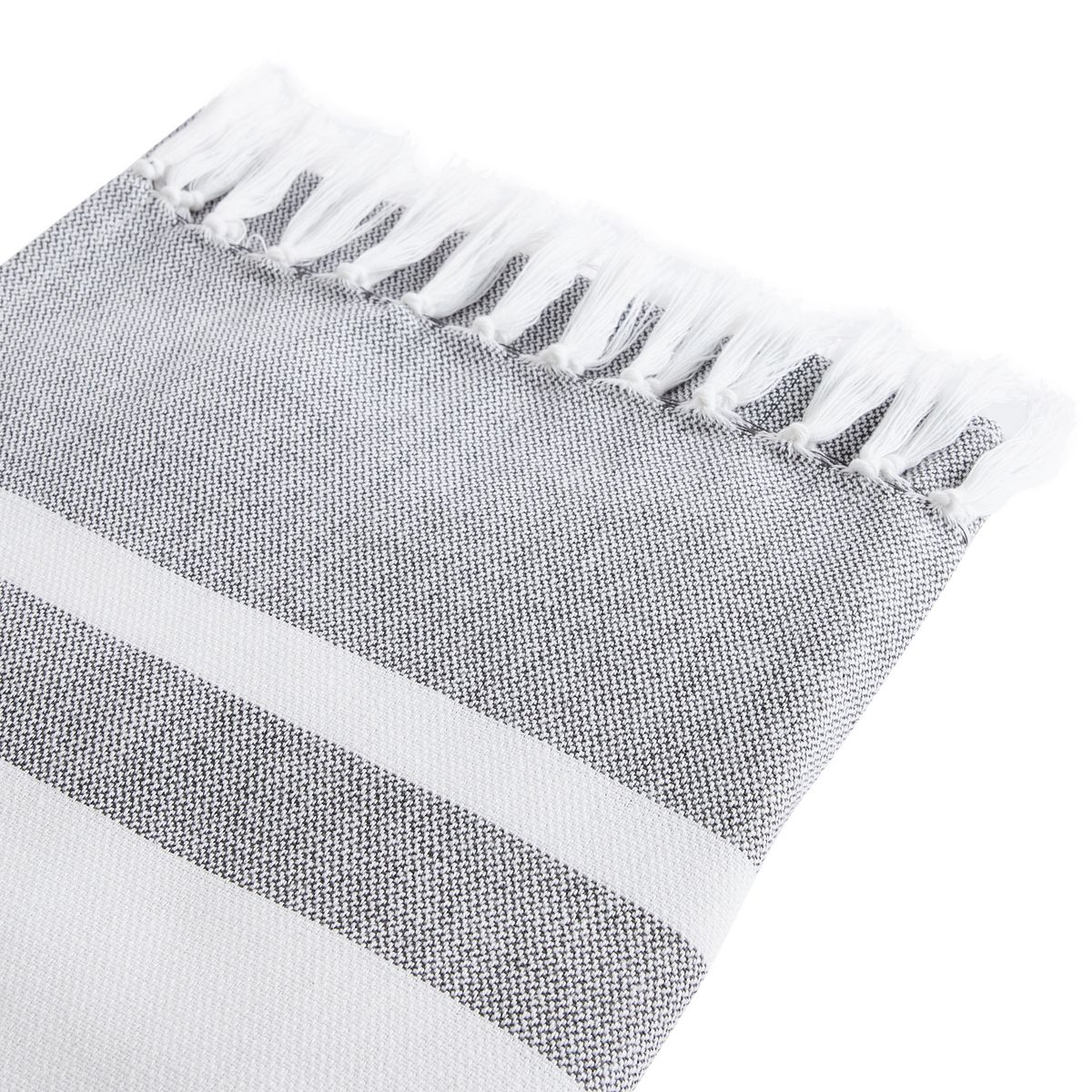 ACTUEL Foutah de plage en coton 180g/m² finition frange SAND